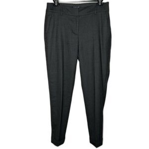 Eileen Fisher gray wool pleated cuffed hem dress pants trousers womens size XS 2